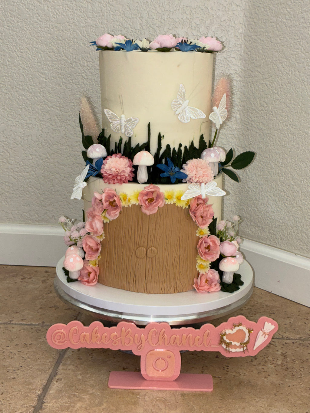 Custom 2-Tier Cake | Luxury Design | Any Theme, Hand-Piped, Toppers & Gold Accents