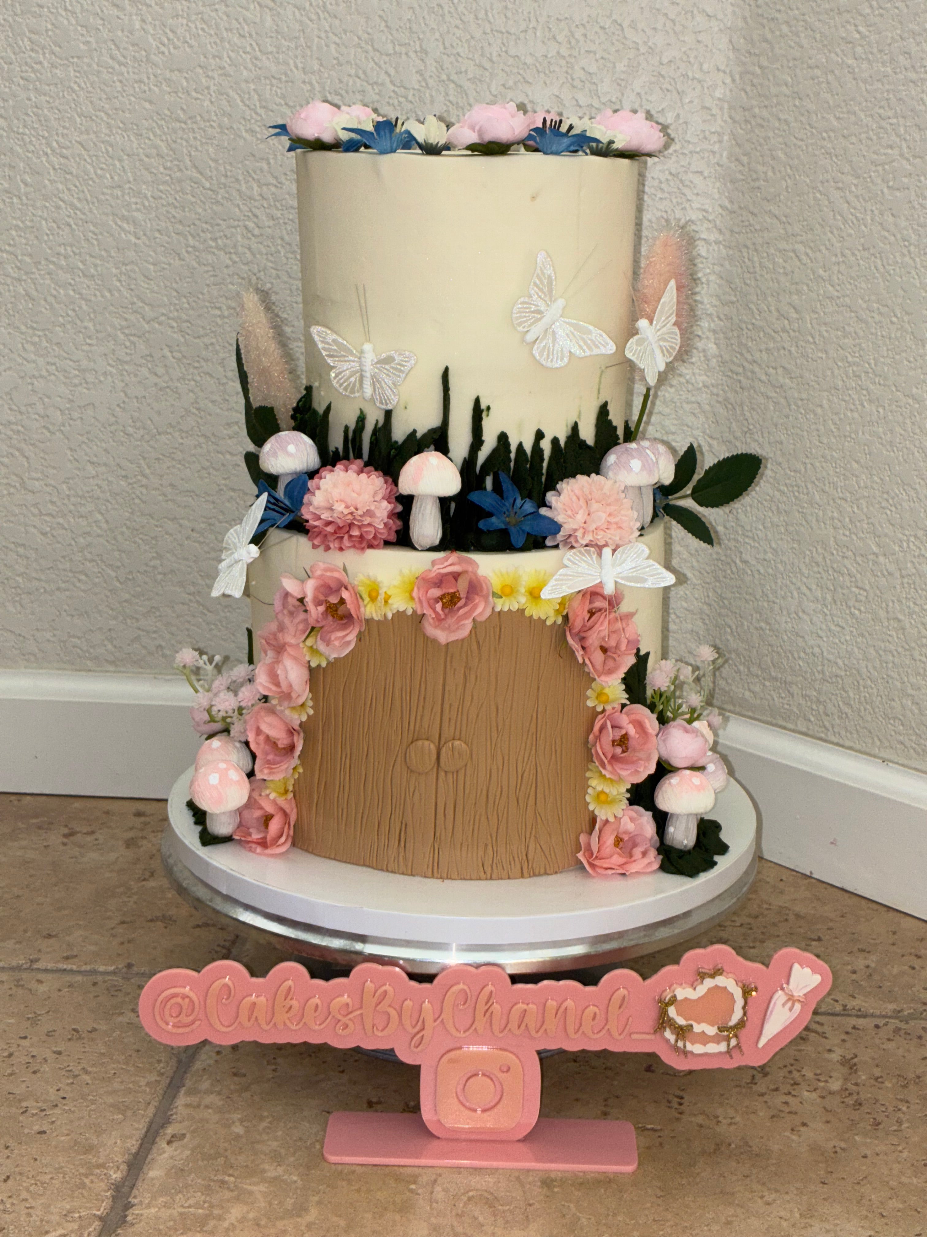 Custom 2-Tier Cake | Luxury Design | Any Theme, Hand-Piped, Toppers & Gold Accents