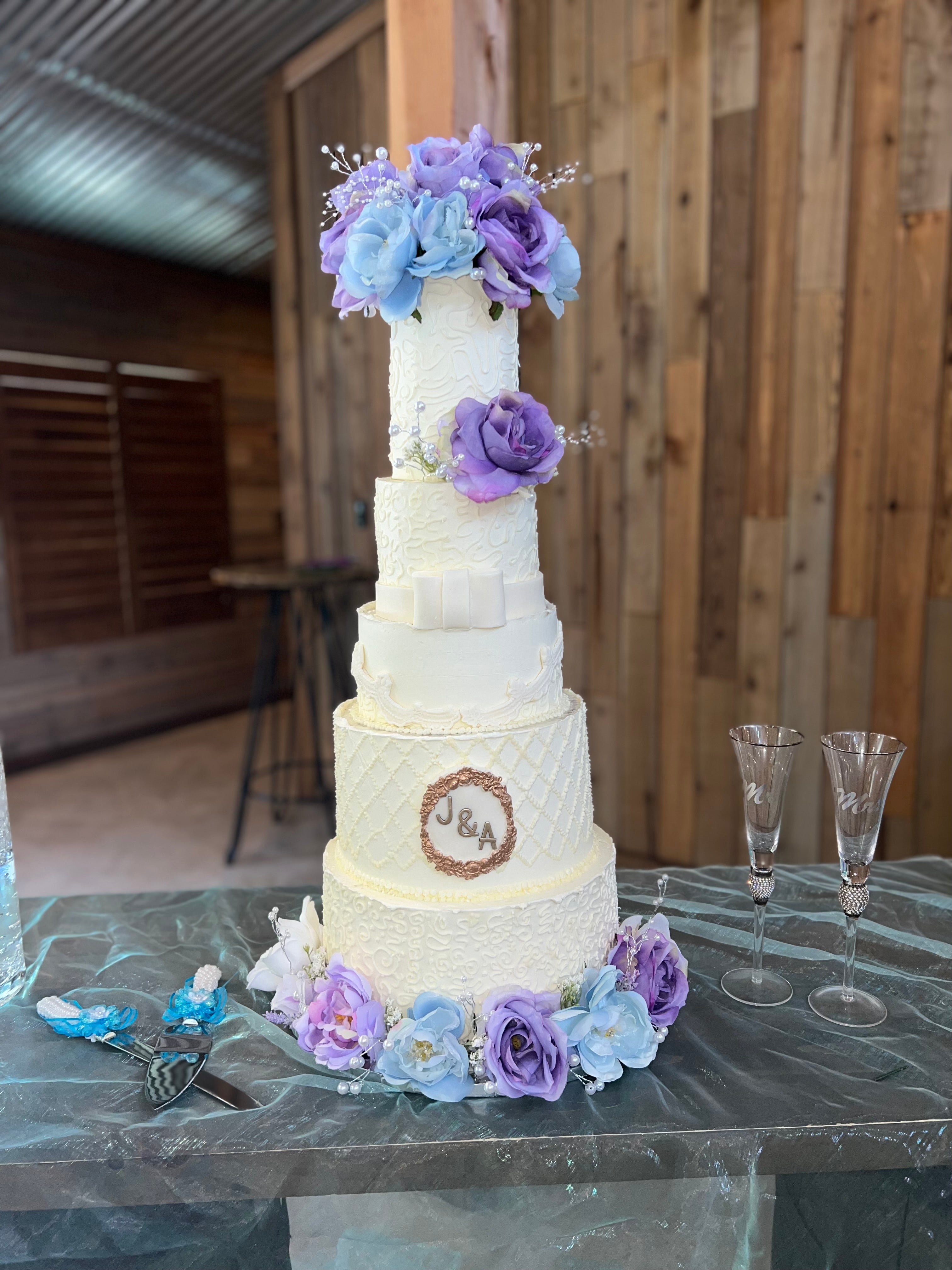 5 Tier Custom - Wedding Cake