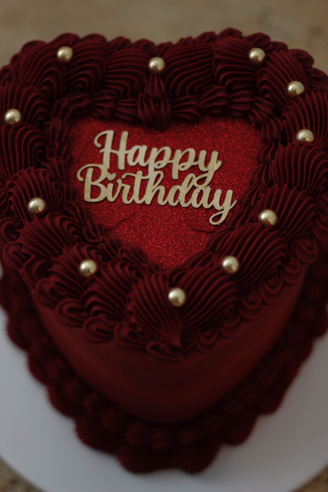 Heart-Shaped 8 inch Custom Cake