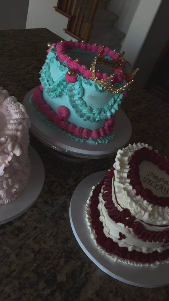 Heart-Shaped 8 inch Custom Cake